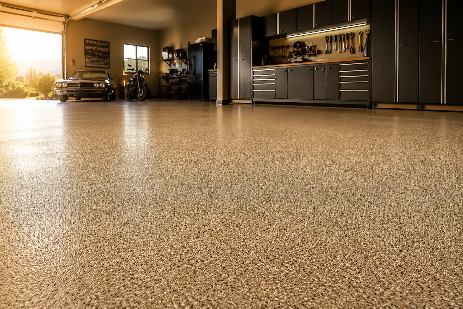 Polyaspartic garage floor Athens Alabama
